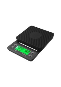 Resim Hombey Ev İçin El Filtre Kahve Çubuğu Zamanlayıcı Dijital Terazi, Mutfak Mini Hassas Ölçüm Aleti, Siyah, 3kg/0.1g 