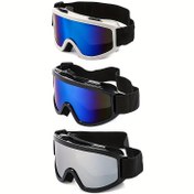 Resim 3 adet Sevgililer Günü Hediyesi Yetişkin Cool Kayak Gözlüğü, PC Lensleri Unisex Erkekler ve Kadınlar için 