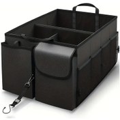 Resim Gateesat Siyah 1 Adet Bagaj Organizatörü Katlanır Dayanıklı Oxford Saklama Kutusu 