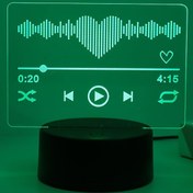 Resim Dokunmatik Kontrollü 3D Müzikli Gece Lambası - USB ile Çalışan, 7 Renkli Ortam Lambası Yatak Odası & Oturma Odası Dekoru için, Mükemmel Hediye 