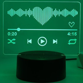 Resim Dokunmatik Kontrollü 3D Müzikli Gece Lambası - USB ile Çalışan, 7 Renkli Ortam Lambası Yatak Odası & Oturma Odası Dekoru için, Mükemmel Hediye 
