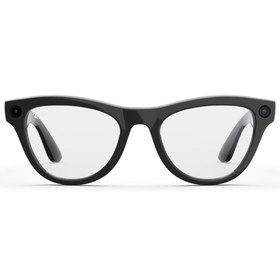 Resim Ray-Ban Meta Skyler Kameralı Yapay Zekalı Akıllı Gözlük Shiny Black Clear 52 Beden 