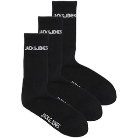 Resim Jack & Jones 12260083 Jacmelvin Tennis Sock 3 Pack Noos Siyah 001 
