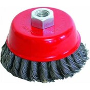 Resim Biotech Burgulu Çanak Tel Fırça 65mm Örgü Çelik Fırça Matkap Ucu Pas Boya Sökücü 