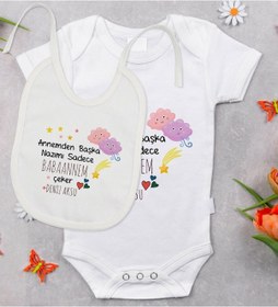 Resim Bitmeyenkartus Bk Kids Kişiye Özel Babaannem Tasarımlı Bebek Body Zıbın Ve Mama Çok Renkli 