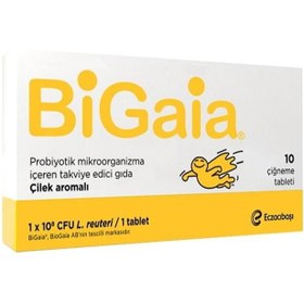 Resim BiGaia Probiyotik Çilek Aromalı Çiğneme Tablet 