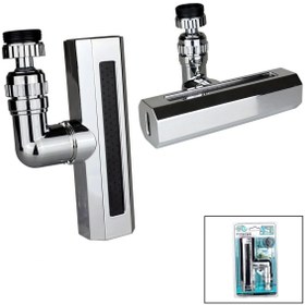 Resim shopwave GÜMÜŞ GENİŞ 360 DERECE DÖNEBİLENOYNAR BAŞLIK - 4 MOD PERLATÖR ŞELALE MUSLUK UCU (5047) 