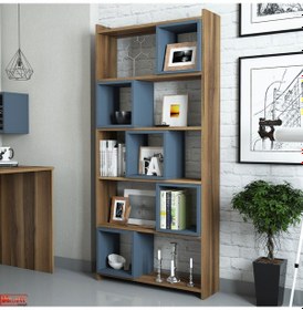 Resim Variant Variant Box Kitaplık - Ceviz / Mavi 