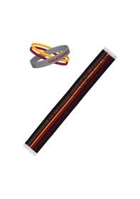 Resim Galatasaray Lisanslı Siyah Çizgili Şal Atkı Ve 3 Lü Bileklik Sarı-kırmızı-gri Siyah 