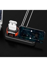 Resim Ally 3In1 Chargıng Base Apple Uyumlu iPhone Iwatch Ipods Sılıkon Şarj Stand 