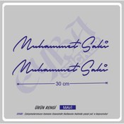 Resim EYBA STİCKER Size Özel Isim Imzası 2 Adet 30x7 Cm Ad Soyad Imza Etiket- Oto Sticker -Mesaj Atıınız- 