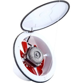 Resim Fansan 16 TKA 160 40 W 400 m3/h 1350 DD 220/230 volt Monofaze Kapaklı Aksiyel Duvar Baca Cam Aspiratörü Fanı 