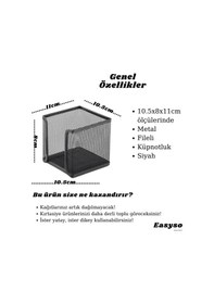 Resim 3 Lü Metal Kalemlik Seti Siyah Perfore 