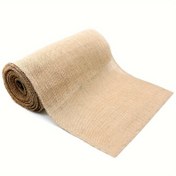 Resim 1 Rulo Doğal Bej Jüt Kumaş - Ekstra Uzun 100.08cm Genişlikte DIY El Sanatları, Düğün Süslemeleri, Masa Örtüsü, Sandalye Kuşağı İçin Kenevir Kumaş Rulosu (Rustik Kahverengi/Beje Renkli) - Çit Kurdeleleri, Şeffaf Kağıt Benzeri Yapısıyla Dayanıklı, 100.08 cm geniş kenarlığa, büyük projelere uygun doğal üründe rustic jüt kumaş rulosu, önceden açık renkte. Noel ve düğün süslemeleri ile el işi çalışmalarınızda ideal 
