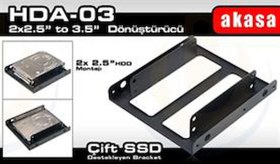 Resim AKASA 2X2.5\ SSD\u002FHDD - 3.5\" YUVA DONUSTURUCU (AK-HDA-03) 