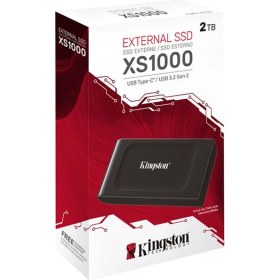 Resim Kingston XS1000 2TB Mini USB 3.2 Gen 2 SSD - Siyah 