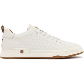 Resim Derimod Erkek Beyaz Bağcıklı Baskılı Deri Sneaker 26SFD698618 