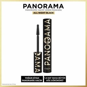 Resim Loreal Paris Panorama Hacim Veren Maskara All Night Black - Siyah 