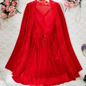 Resim Sexy Kırmızı Jartiyerli Uyku Takımı 