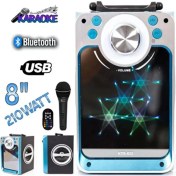 Resim KTS-822S Taşınabilir Bluetooth Hoparlör – LED Işıklı, Mikrofonlu, Fm Radyo Destekli 