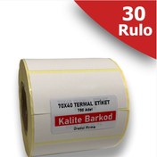 Resim Kalite Barkod 70X40 Termal Etiket | 30 Rulo Barkod Etiketi 