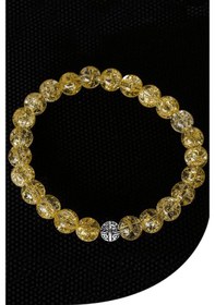 Resim Sertifikalı Gold Necef Taşı Bileklik - Gümüş Aparatlı Çok Renkli 