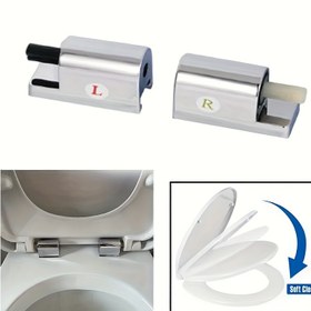 Resim Tuvalet Kapağı Yumuşak Kapanış Menteşe Seti, Yavaş Düşen Sessiz Yedek Parçalar, Banyo Aksesuarı İçin Plastik Malzeme 