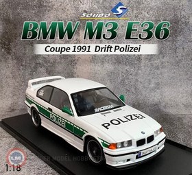 Resim 1:18 Solido 1991 BMW E36 M3 Coupe DRIFT POLIZEI 