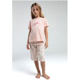 Resim Xo Kids Kız Çocuk Pijama Takım 2-7 Yaş 3608-2 Somon 