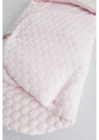 Resim Kabartmalı Velboa Kız Bebek Kundak Pembe 
