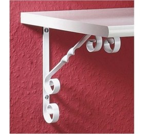 Resim Eym 2 Adet Burgulu 20 x 25 cm Dekoratif Raf Altı Ayağı Konsol Beyaz 