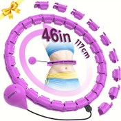 Resim 1 adet Ayrılabilir 24 Bölmeli Fitness Halkası, Katı Toplu, 47in/120cm Açık Pilates Egzersiz Halkası, İnce Bel, Kilo Kaybı için Antrenman Ekipmanı 