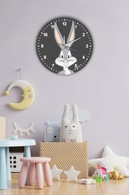 Resim Dekoratif Çocuk Odası Duvar Saati 40X40Cm Renkli BWDSCX40-0183 