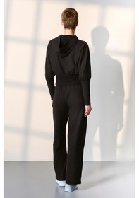 Resim Doreanse Kadın Siyah Kapşonlu Eşofman Pijama Takımı 25k4045-standart Siyah 
