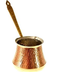 Resim Coffee Pot Stovetop Copper Turkish Greek Arabic Engraved Coffee Maker Cezve Ibrik - 11 Cup Coffee Pot Gold 