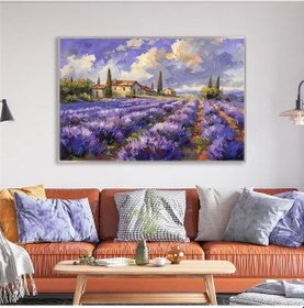 Resim Yağlı Boya Dokulu Tablo Dalgalı Denizde Deniz Feneri Manzarası Gümüş Çerçeveli U06029-178994 