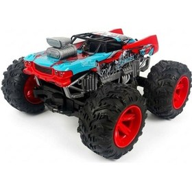 Resim 1:12 Big Patfoot Usb Şarjlı Uzaktan Kumandalı Off Road Araba 32 Cm 16156 Kırmızı Çok Renkli 