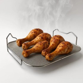 Resim Hype Store Popüler 3000 Serisi Hava Fritöz Uyumlu Buhar Pişirme Aparatı, 304 Paslanmaz Çelik 