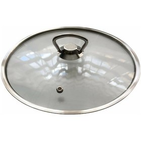 Resim Metal Tepe Cam Kapak Tencere Kapağı 32 CM 