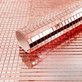 Resim Kendinden Yapışkanlı Aynalı Kare Bronz Sticker 30X30 cm 