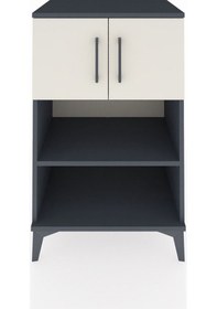 Resim Hyperion Komodin 2 Raflı 2 Kapaklı 60x44x96 Antrasit-aytaşı Antrasit 