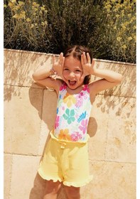 Resim DeFacto Kız Bebek Beli Lastikli Waffle Şort A8043A525SMYL142 Sarı 