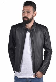 Resim Kane Fit Erkek Hakiki Siyah Deri Ceket - Siyah / XL / Gerçek Deri 
