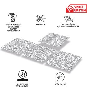 Resim Tink Kendinden Yapışkanlı Geometrik 039 Desenli Pvc Karo 30X30 cm (56 Adet) 5m2 