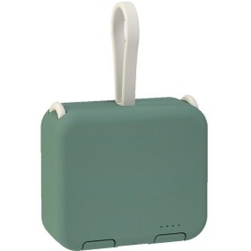 Resim Geeksen Hafif Dayanıklı 4000mah Mini Çanta Stili Powerbank, Type-c Kablolu, Özel Logo, Yeşil Rengi, Fabrika Satışı 