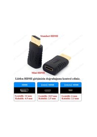 Resim Hdmı Erkek - Mini Hdmı Dişi Dönüştürücü Adaptör 