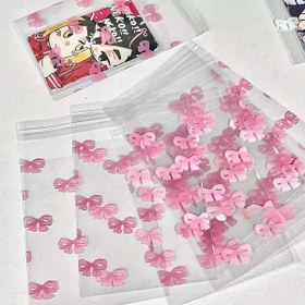 Resim 50 adet Pembe Kurdele Kendinden Yapışkanlı Torbalar Şeffaf Pencere ile - Parti Hediyeleri, Doğum Günleri, Düğünler, Mezuniyetler için Dayanıklı Plastik Hediye Çantaları - Yapışkan Kapatmalı Dekoratif Şeffaf OPP Çantalar, Etkinlik İyilik Çantaları | Çiçek Desenli Çanta | Şeffaf Opp Çantalar 