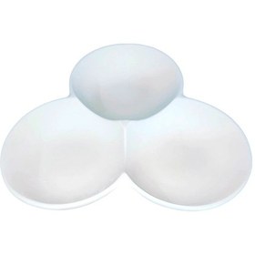 Resim Yuvarlak Cerezlik 3 Lü Seramik Bisküvi Yarımamul Büyük Boy 