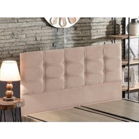 Resim Nironyatak Polo Çift Kişilik Yatak Başlığı - 200 Cm Sütlü Kahve Kumaş Başlık 