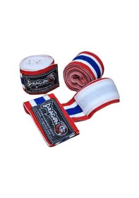 Resim Dragondo 83818 Thailand Bayraklı 3,5 Metre Elastik Bandaj Boks Bandajı Muay Thai Bandajı Kick Boks Bandajı Kırmızı 